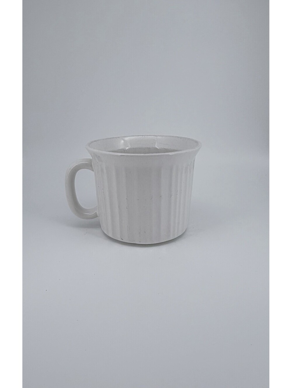 CorningWare French White Stoneware Soup Mug Cup w/ Handle